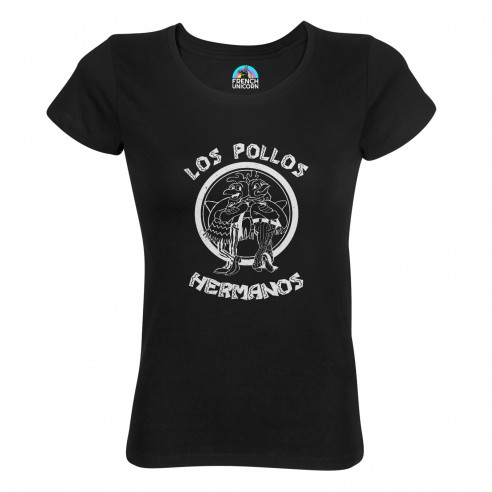 T-shirt Femme Col Echancré Los Pollos Hermanos Geek Jeux Video Serie Film
