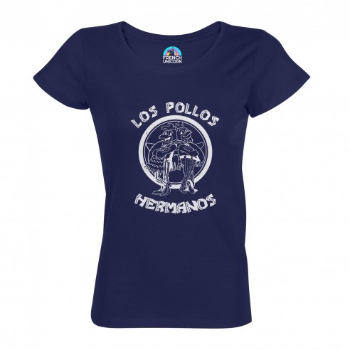 T-shirt Femme Col Echancré Los Pollos Hermanos Geek Jeux Video Serie Film