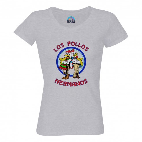 T-shirt Femme Col Echancré Los Pollos Hermanos Geek Jeux Video Serie Film
