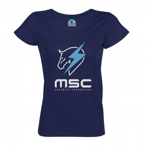 T-shirt Femme Col Echancré MSC Security Consulting Geek Jeux Video Serie Film