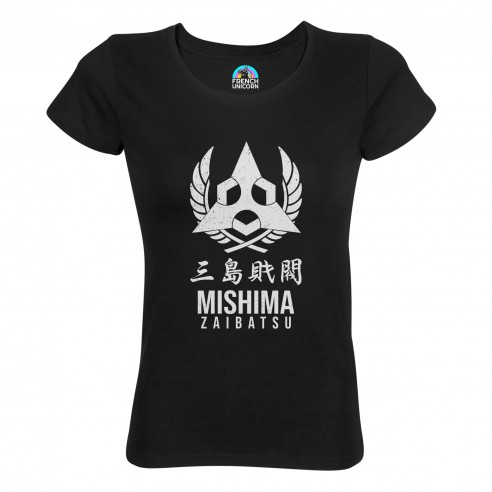 T-shirt Femme Col Echancré Mishima Zaibatsu Geek Jeux Video Combat