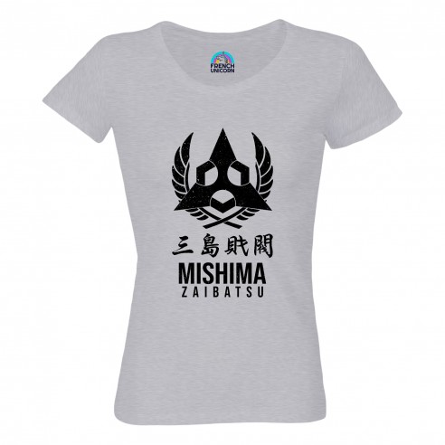 T-shirt Femme Col Echancré Mishima Zaibatsu Geek Jeux Video Combat