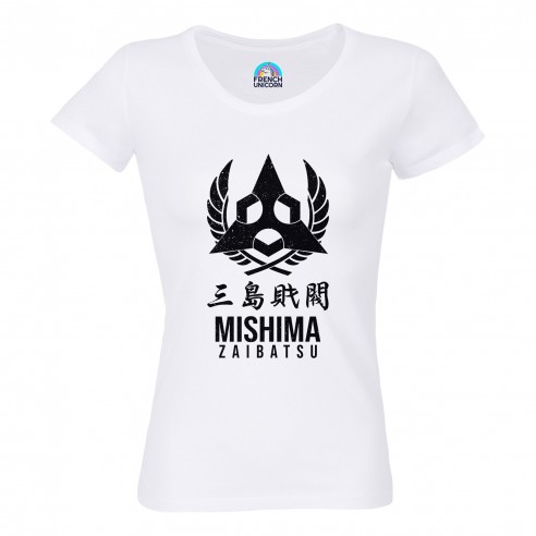 T-shirt Femme Col Echancré Mishima Zaibatsu Geek Jeux Video Combat
