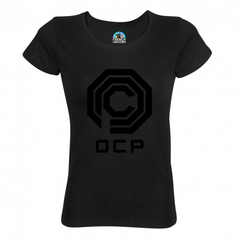 T-shirt Femme Col Echancré OCP Geek Jeux Video Serie Film