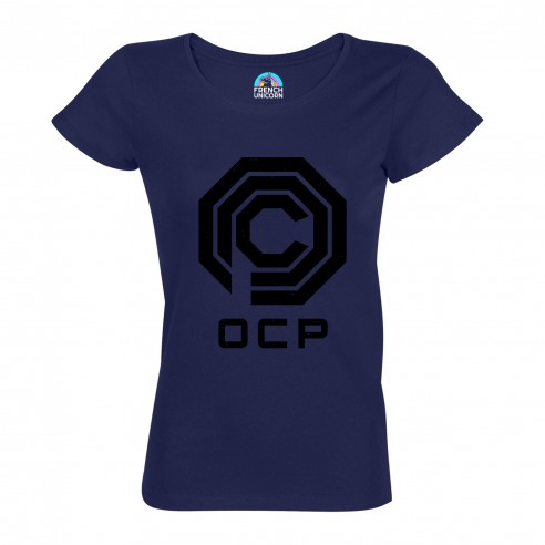 T-shirt Femme Col Echancré OCP Geek Jeux Video Serie Film
