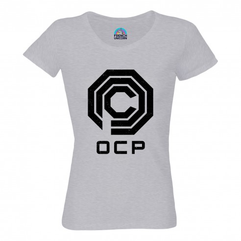 T-shirt Femme Col Echancré OCP Geek Jeux Video Serie Film