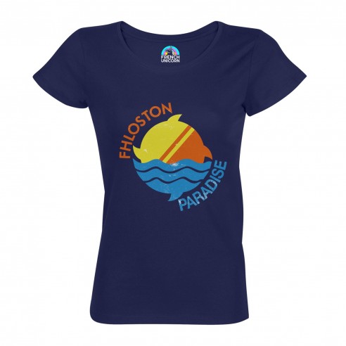 T-shirt Femme Col Echancré Fhloston Paradise Geek Science Fiction Film