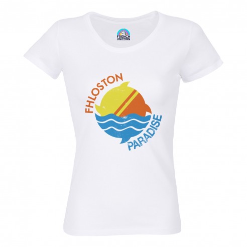 T-shirt Femme Col Echancré Fhloston Paradise Geek Science Fiction Film