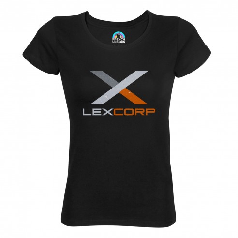 T-shirt Femme Col Echancré LexCorp Geek Jeux Video Serie Film Comics