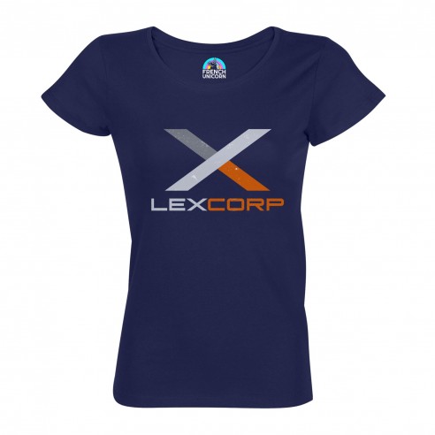 T-shirt Femme Col Echancré LexCorp Geek Jeux Video Serie Film Comics