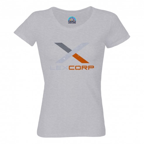 T-shirt Femme Col Echancré LexCorp Geek Jeux Video Serie Film Comics