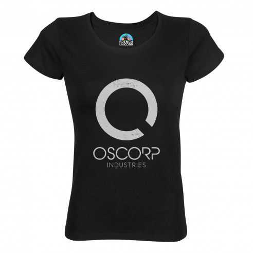 T-shirt Femme Col Echancré Oscorp Industries Geek Jeux Video Serie Film Super Héros