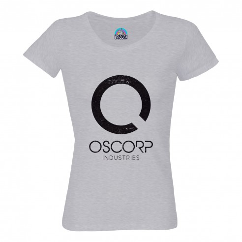 T-shirt Femme Col Echancré Oscorp Industries Geek Jeux Video Serie Film Super Héros
