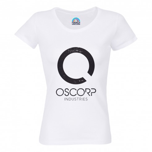 T-shirt Femme Col Echancré Oscorp Industries Geek Jeux Video Serie Film Super Héros