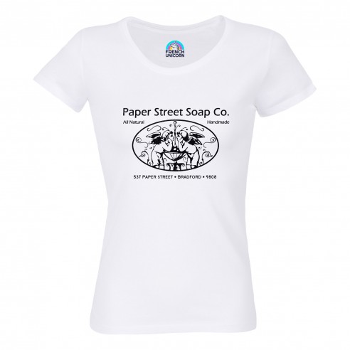 T-shirt Femme Col Echancré Paper Street Soap Geek Combat Boxe Film