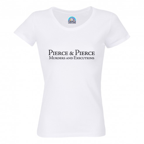 T-shirt Femme Col Echancré Pierce and Pierce Murders Geek Wall Street Film