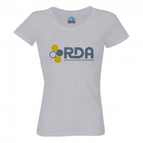 T-shirt Femme Col Echancré RDA Ressource Development Administration Geek Film