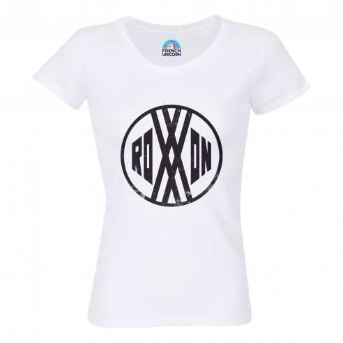 T-shirt Femme Col Echancré Roxxon Energy Corportation Geek Jeux Video Serie Film