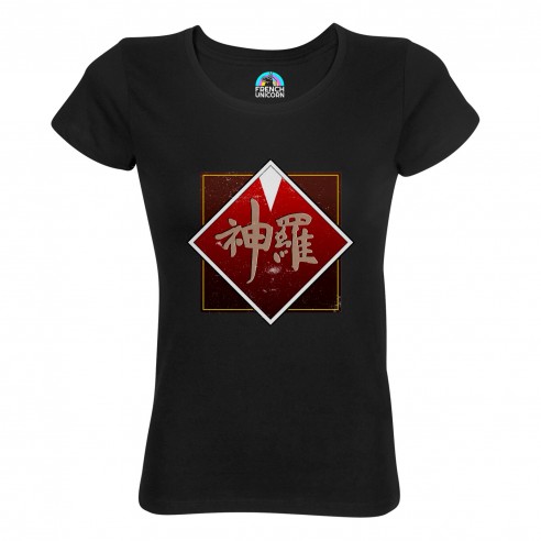 T-shirt Femme Col Echancré Shinra Electric Power Company Geek Jeux Video Serie Film
