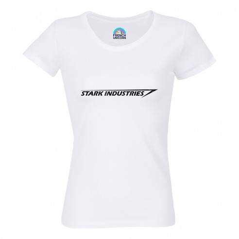 T-shirt Femme Col Echancré Stark Industries Geek Jeux Video Serie Film