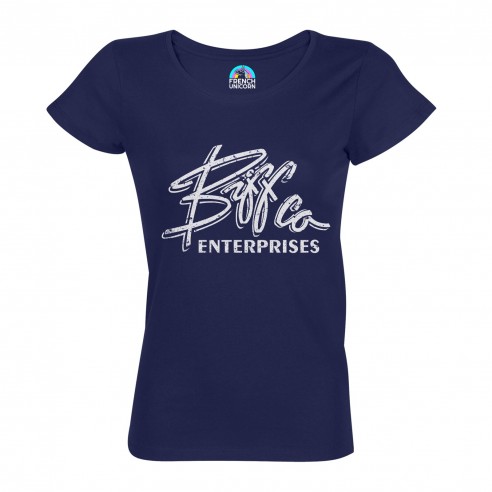 T-shirt Femme Col Echancré BiffCo Entreprises Geek Jeux Video Serie Film Futur