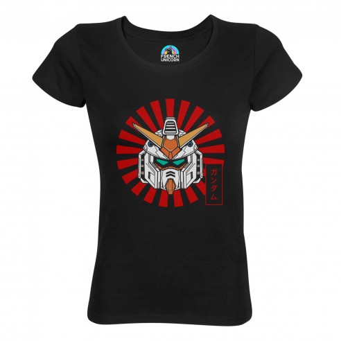 T-shirt Femme Col Echancré Robot Futuriste Manga Anime Japon Asie Culture