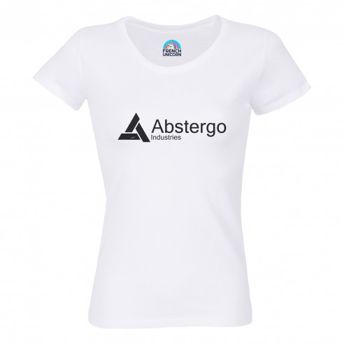 T-shirt Femme Col Echancré Abstergo Industries Geek Jeux Video Serie Film