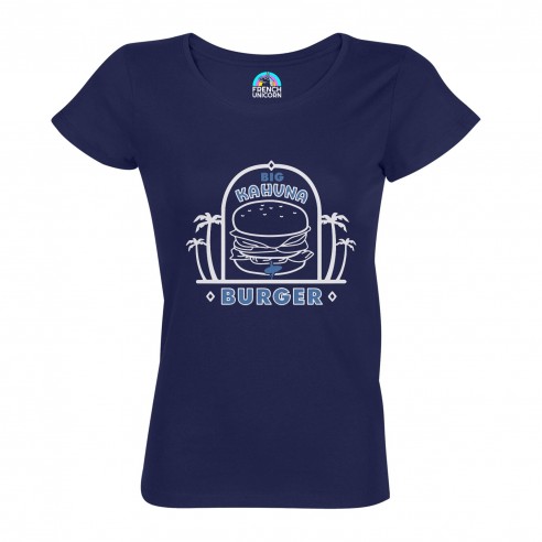 T-shirt Femme Col Echancré Big Kahuna Burger Geek Film Humour