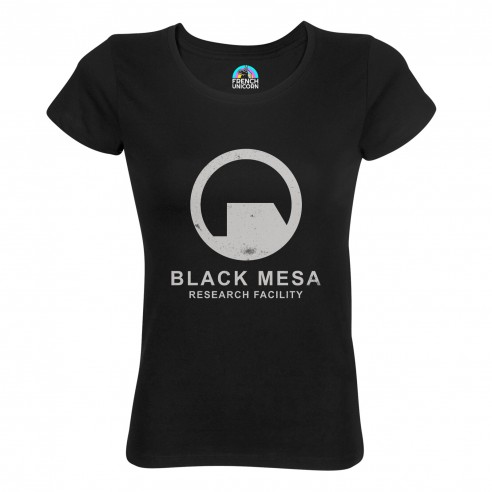 T-shirt Femme Col Echancré Black Mesa Research Facility Geek Jeux Video Serie Film