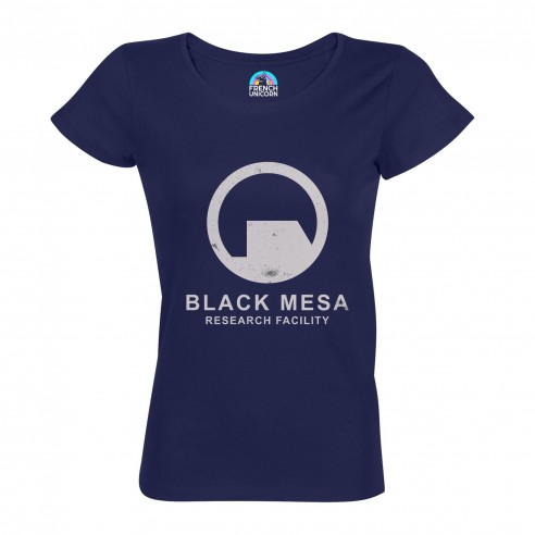 T-shirt Femme Col Echancré Black Mesa Research Facility Geek Jeux Video Serie Film