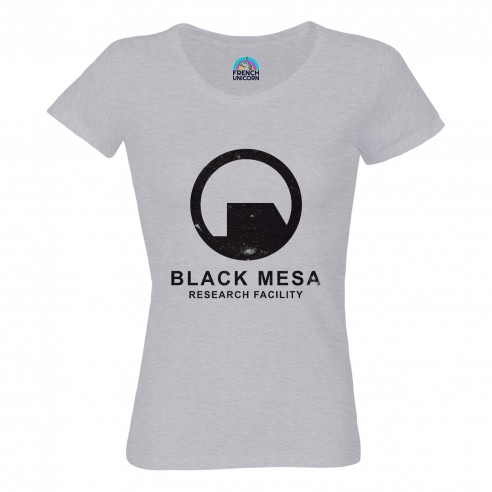 T-shirt Femme Col Echancré Black Mesa Research Facility Geek Jeux Video Serie Film