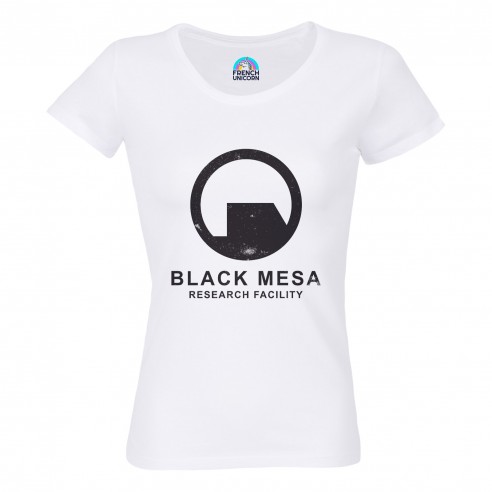 T-shirt Femme Col Echancré Black Mesa Research Facility Geek Jeux Video Serie Film