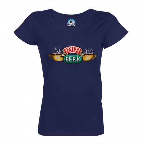 T-shirt Femme Col Echancré Central Perk Geek Jeux Video Serie Film