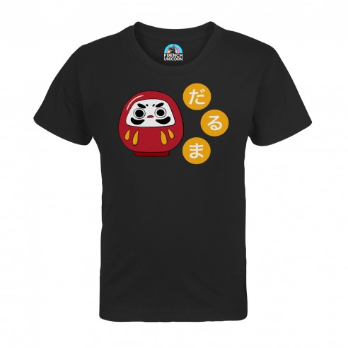 T-shirt Enfant Daruma Doll Porte bonheur Japon Asie Culture