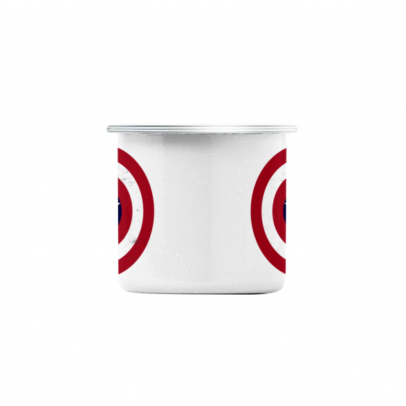 Mug GEEK en Métal Emaillé Captain America Logo Super Héros BD Film Geek