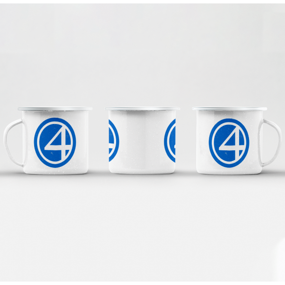 Mug GEEK en Métal Emaillé Les 4 Fantastiques Super Héros BD Film Geek