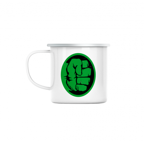 Mug GEEK en Métal Emaillé Hulk Point Super Héros BD Film Geek
