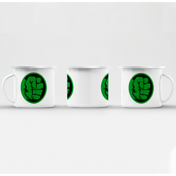 Mug GEEK en Métal Emaillé Hulk Point Super Héros BD Film Geek