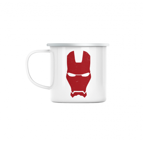 Mug GEEK en Métal Emaillé Iron Man Masque Super Héros BD Film Geek
