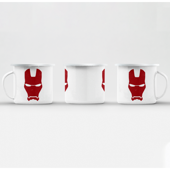 Mug GEEK en Métal Emaillé Iron Man Masque Super Héros BD Film Geek
