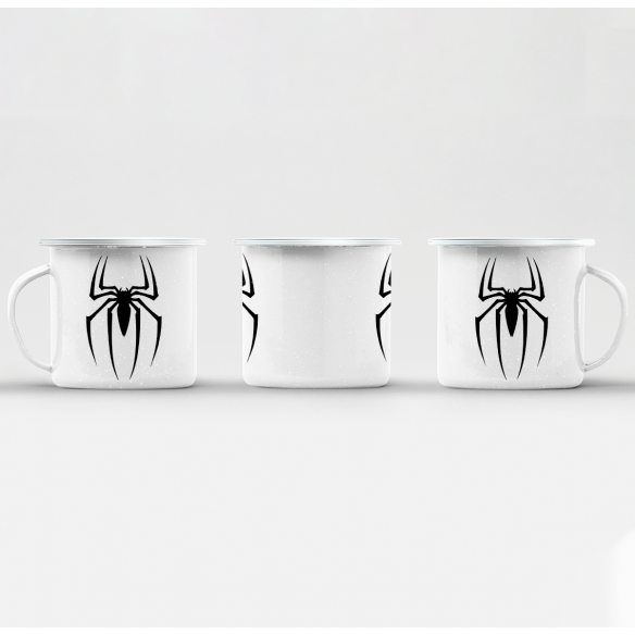 Mug GEEK en Métal Emaillé Spiderman Logo Super Héros BD Film Geek