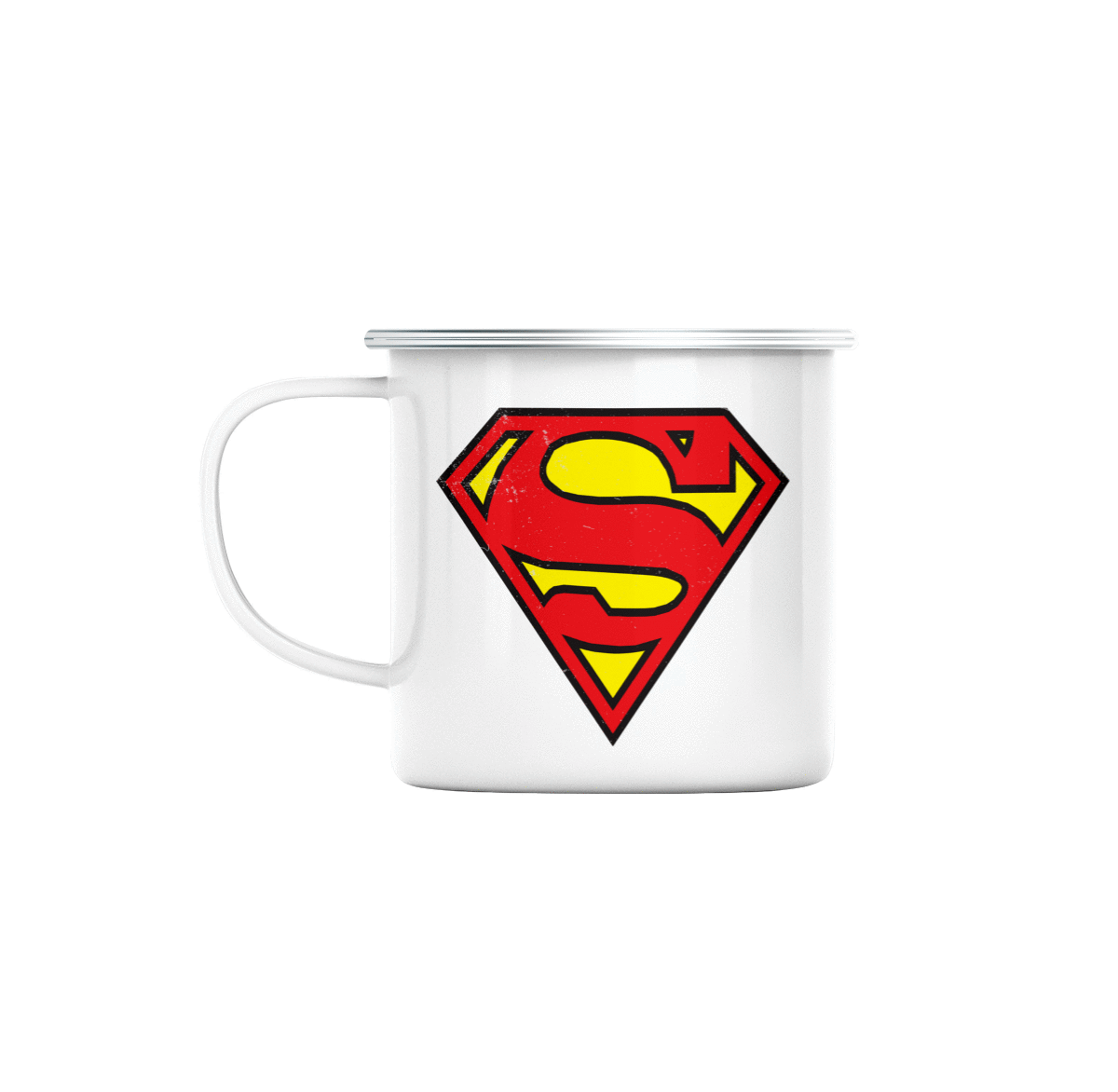 Mug GEEK en Métal Emaillé Superman Super Héros BD Film Geek