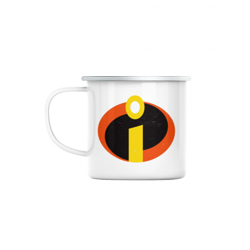 Mug GEEK en Métal Emaillé The Incredibles Logo Super Héros BD Film Geek