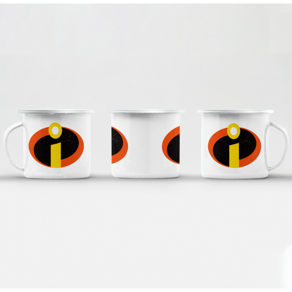Mug GEEK en Métal Emaillé The Incredibles Logo Super Héros BD Film Geek