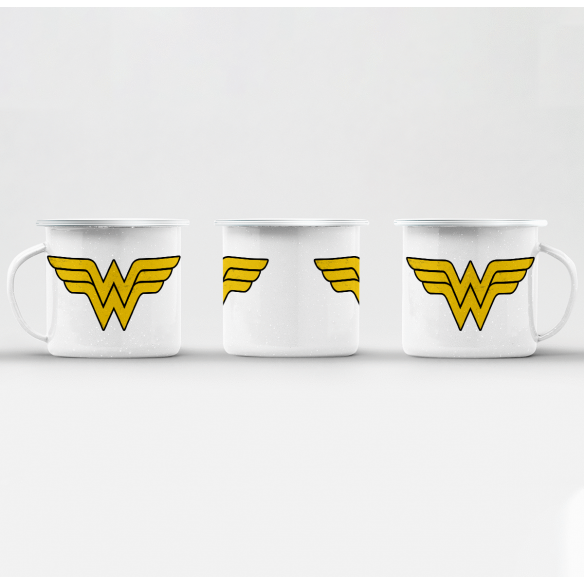 Mug GEEK en Métal Emaillé Wonder Woman Super Héros BD Film Geek