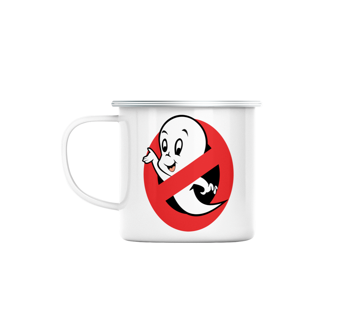 Mug GEEK en Métal Emaillé Casper Ghost Buster Parodie Film Series Marque