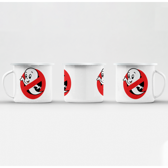 Mug GEEK en Métal Emaillé Casper Ghost Buster Parodie Film Series Marque