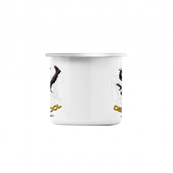 Mug GEEK en Métal Emaillé Spideman Deadpool Parodie Film Series Marque