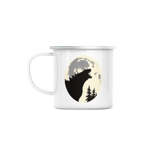 Mug GEEK en Métal Emaillé E.T Godzilla Parodie Film Series Marque