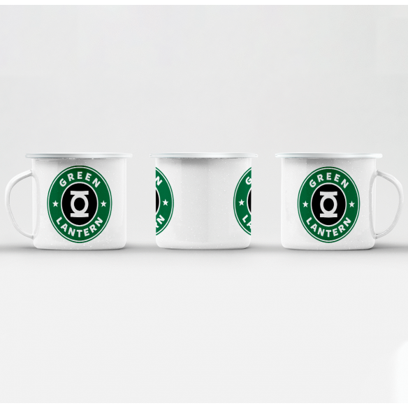 Mug GEEK en Métal Emaillé  Green Lantern - Starbucks Parodie Film Series Marque